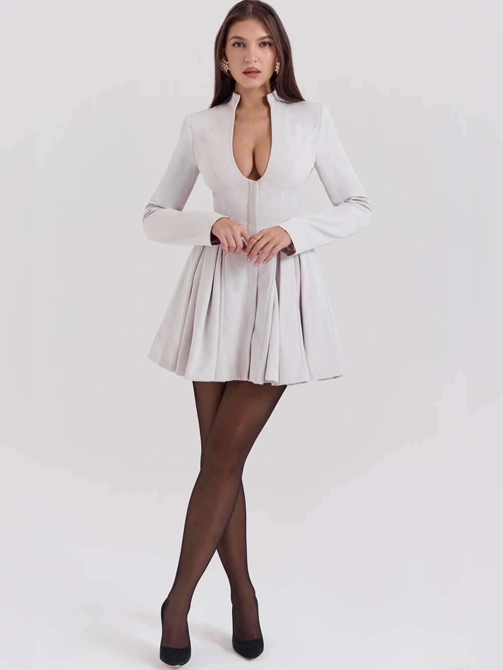 House of CB HEIRESS French Dove Contour Mini Dress - Picture 6 of 16